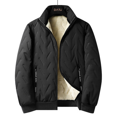 Pánska zahustená bunda 7XL teplý zimný kabát pánsky skrátený vlnený kabát pre väčšie veľkosti, vetruodolný ležérny módny bavlnený kabát