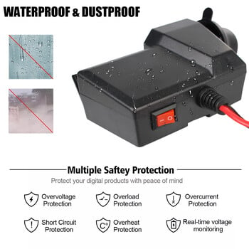 3.4 A Quick Charge 3.0 Digital Voltage Meter ON/OFF Διακόπτης φορτιστής μοτοσικλέτας 10-24V Διπλή υποδοχή USB με αναπτήρα