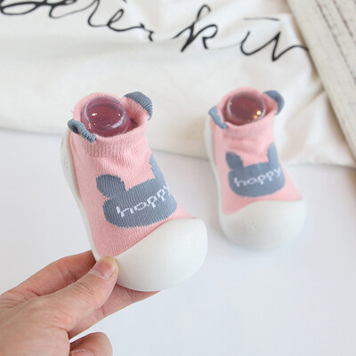 Légáteresztő baba zoknicipő csúszásgátló kisgyermekek első sétálók Rajzfilm állatcipők Baby Girl Baby Boy Girl Puha gumitalpú cipők