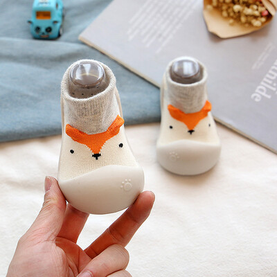 Légáteresztő baba zoknicipő csúszásgátló kisgyermekek első sétálók Rajzfilm állatcipők Baby Girl Baby Boy Girl Puha gumitalpú cipők