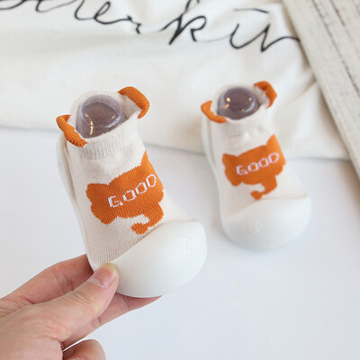 Légáteresztő baba zoknicipő csúszásgátló kisgyermekek első sétálók Rajzfilm állatcipők Baby Girl Baby Boy Girl Puha gumitalpú cipők