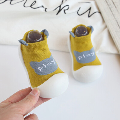 Légáteresztő baba zoknicipő csúszásgátló kisgyermekek első sétálók Rajzfilm állatcipők Baby Girl Baby Boy Girl Puha gumitalpú cipők
