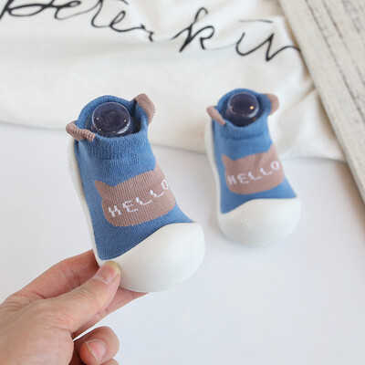 Légáteresztő baba zoknicipő csúszásgátló kisgyermekek első sétálók Rajzfilm állatcipők Baby Girl Baby Boy Girl Puha gumitalpú cipők