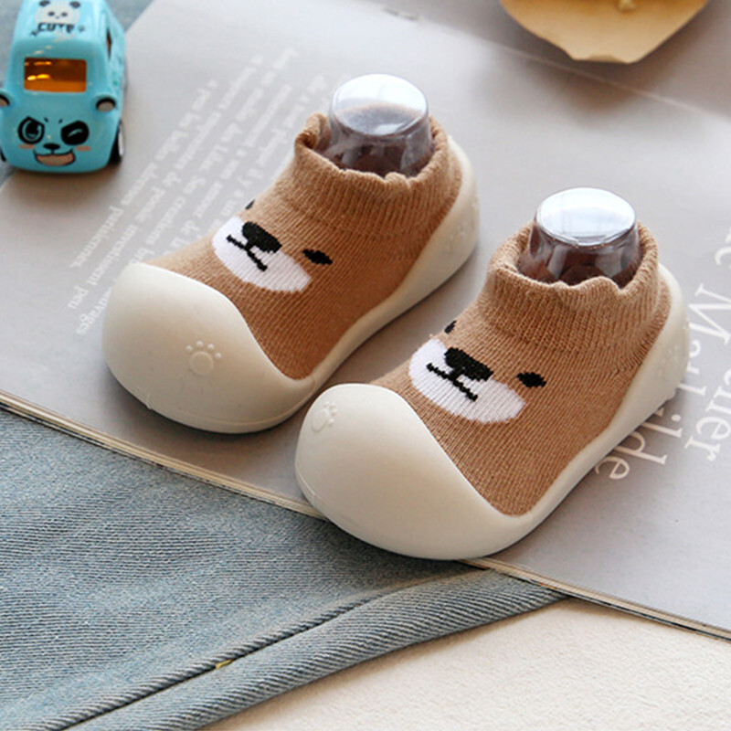 Légáteresztő baba zoknicipő csúszásgátló kisgyermekek első sétálók Rajzfilm állatcipők Baby Girl Baby Boy Girl Puha gumitalpú cipők