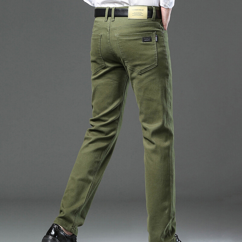 Τζιν παντελόνι παντός τύπου για ανδρικές επιχειρήσεις Casual Stretch Army Πράσινο ανδρικό τζιν τζιν παντελόνι μάρκας συν μέγεθος 42 44