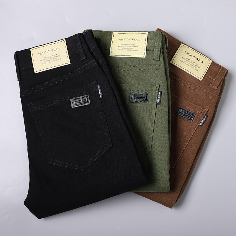 Τζιν παντελόνι παντός τύπου για ανδρικές επιχειρήσεις Casual Stretch Army Πράσινο ανδρικό τζιν τζιν παντελόνι μάρκας συν μέγεθος 42 44