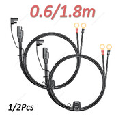 0,6/1,8 m SAE kabel s terminalom osigurača O konektor Produžni punjač baterije Adapterska žica 18AWG 12-24V terminal, 1-2kom/lot