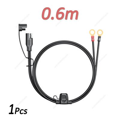 0,6/1,8 m SAE kabel s terminalom osigurača O konektor Produžni punjač baterije Adapterska žica 18AWG 12-24V terminal, 1-2kom/lot
