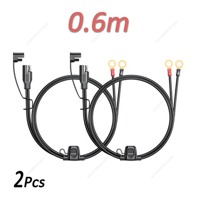 0,6/1,8 m SAE kabel s terminalom osigurača O konektor Produžni punjač baterije Adapterska žica 18AWG 12-24V terminal, 1-2kom/lot
