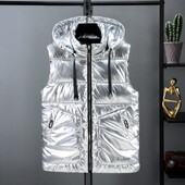 Ženski zimski prsluci s kapuljačom 2021. Novi kratki prsluk svijetlih boja Pamučno podstavljena jakna bez rukava Ženski zimski prsluk prsluk