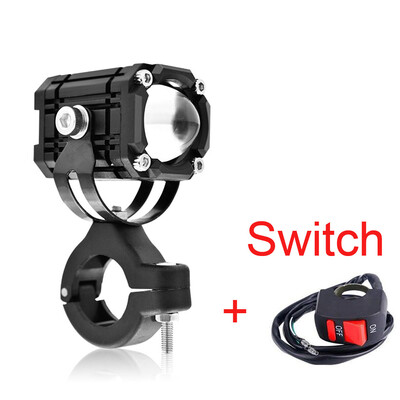 Nova motociklistička projekcijska LED leća prednjih svjetala Pomoćni reflektor Crveno bljeskajuće svjetlo upozorenja Dodatak za motocikle