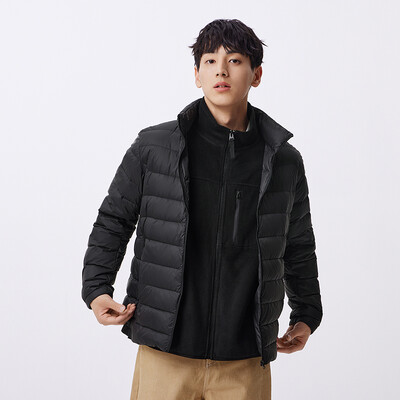 Semir donja jakna Muška trostruka lagana kratka jakna Nova zima 2024. Topla jednobojna višenamjenska gornja kragna