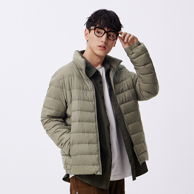 Semir donja jakna Muška trostruka lagana kratka jakna Nova zima 2024. Topla jednobojna višenamjenska gornja kragna