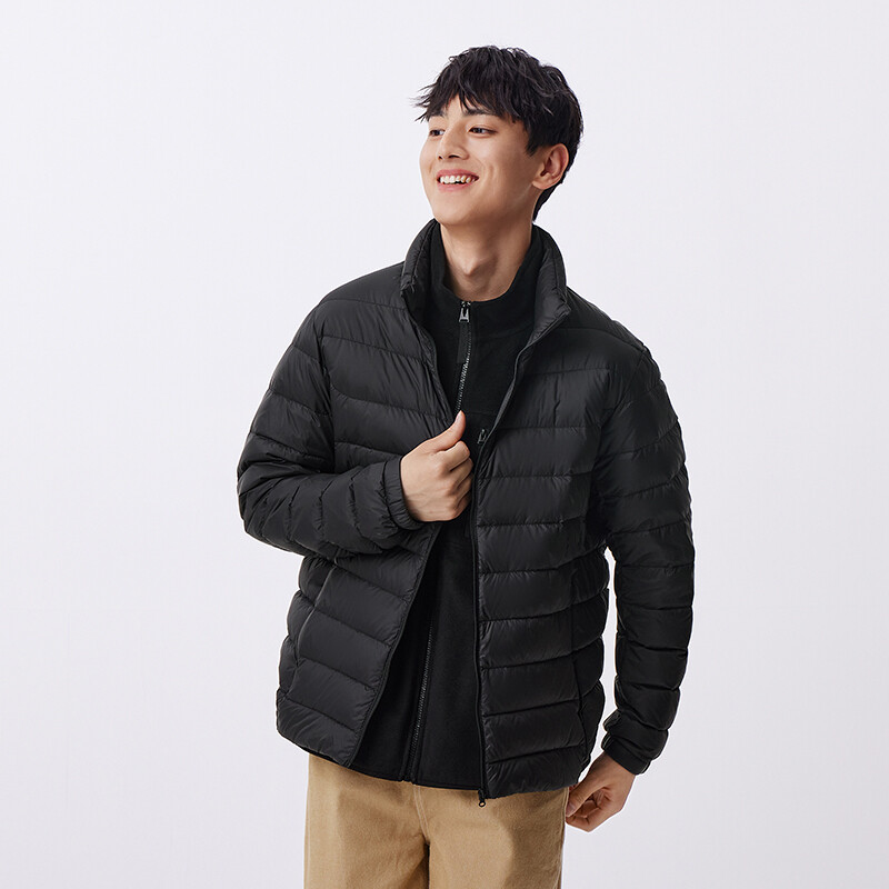 Semir donja jakna Muška trostruka lagana kratka jakna Nova zima 2024. Topla jednobojna višenamjenska gornja kragna