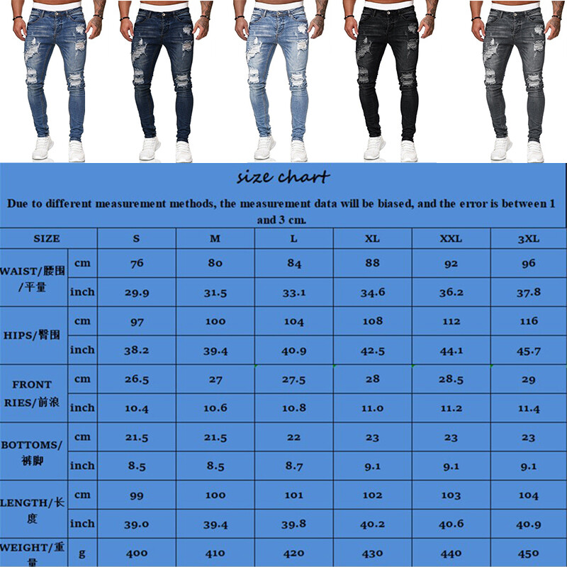 Blugi clasici pentru bărbați Pantaloni creion rupti negri, primăvară și vară, sport ocazional, blugi elastici de culoare solidă, jambiere pentru iubit la modă