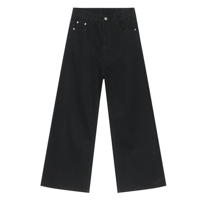 IEFB Blugi pentru bărbați uzați Culoare degradată vintage Pantaloni pentru bărbați cu picioare largi buzunare pentru bărbați Pantaloni drepți din denim Nou 9C4510