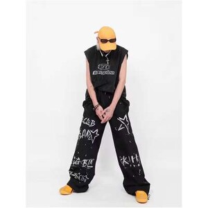 Καλοκαίρι 2024 φαρδιά φαρδιά παντελόνια που κρέμονται, εξαιρετικά λεπτό τζιν Tencel που αναπνέει, ανδρικό μοντέρνο ίσιο παντελόνι Tcasual που αναπνέει