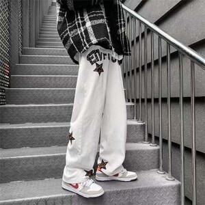 Καλοκαίρι 2024 φαρδιά φαρδιά παντελόνια που κρέμονται, εξαιρετικά λεπτό τζιν Tencel που αναπνέει, ανδρικό μοντέρνο ίσιο παντελόνι Tcasual που αναπνέει