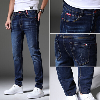 Μόδα Υψηλής ποιότητας Stretch Casual Ανδρικά Τζιν Skinny Jeans Ανδρικά Μπλε Μαύρο Γκρι Τζιν Τζιν Αντρικό παντελόνι μάρκας