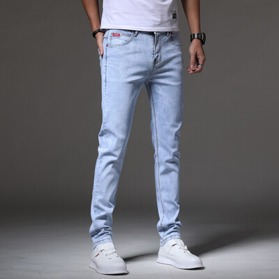 Μόδα Υψηλής ποιότητας Stretch Casual Ανδρικά Τζιν Skinny Jeans Ανδρικά Μπλε Μαύρο Γκρι Τζιν Τζιν Αντρικό παντελόνι μάρκας
