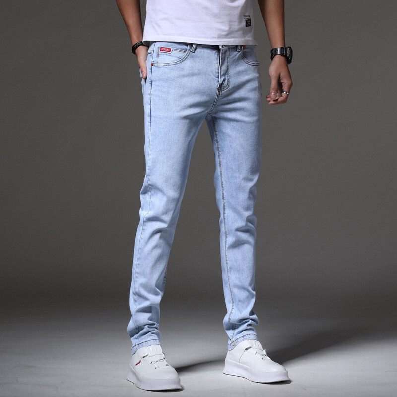 Μόδα Υψηλής ποιότητας Stretch Casual Ανδρικά Τζιν Skinny Jeans Ανδρικά Μπλε Μαύρο Γκρι Τζιν Τζιν Αντρικό παντελόνι μάρκας