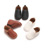 Klasične modne ravne cipele za hodanje za dječake i djevojčice PU mekane neklizajuće cipele za novorođenčad First Walker cipele za hodanje