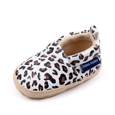 Ležérne detské topánky z mäkkej PU kože s leopardím vzorom, módne novorodenecké tenisky pre bábätká, chlapci, dievčatá, batoľatá, prvé chodítka 0-18 mesiacov