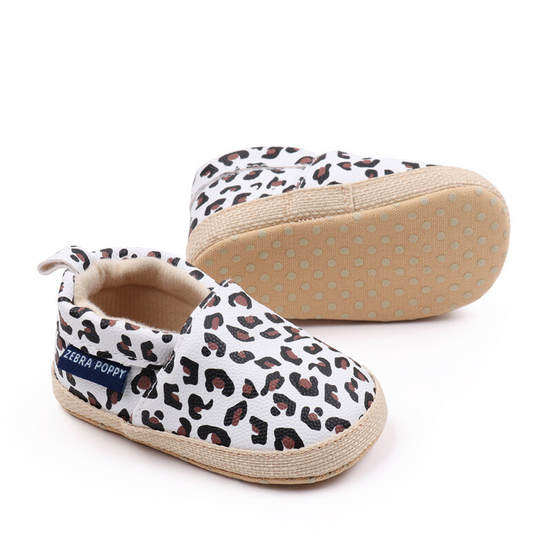 Ležérne detské topánky z mäkkej PU kože s leopardím vzorom, módne novorodenecké tenisky pre bábätká, chlapci, dievčatá, batoľatá, prvé chodítka 0-18 mesiacov