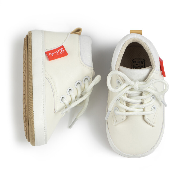 KIDSUN Zimske cipele za novorođenčad Retro kožne cipele za dječake i djevojčice Ležerne udobne gumene potplate Protuklizne sportske cipele za prve hodače