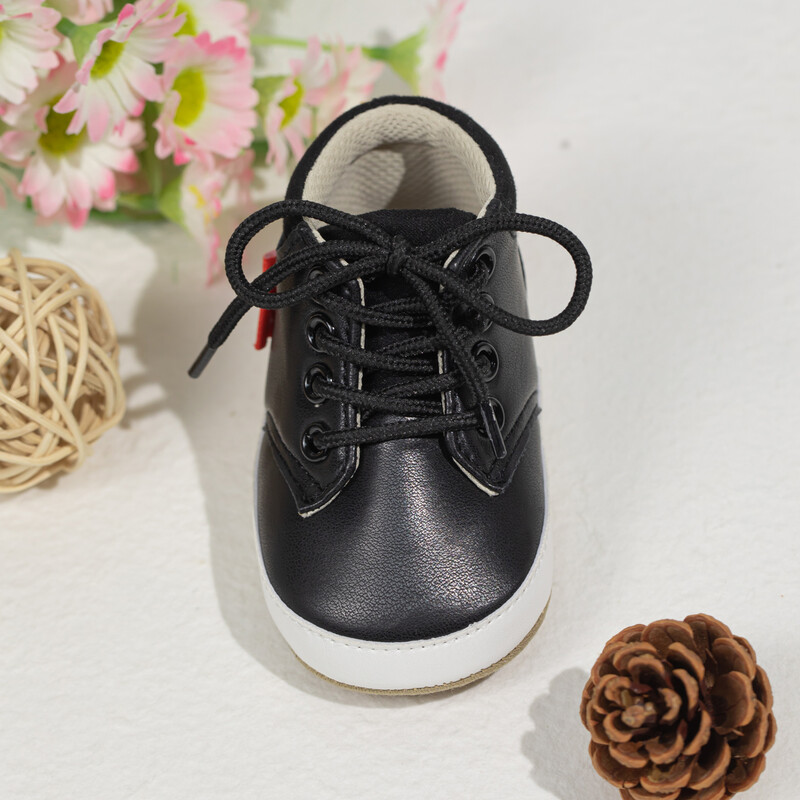 KIDSUN Zimske cipele za novorođenčad Retro kožne cipele za dječake i djevojčice Ležerne udobne gumene potplate Protuklizne sportske cipele za prve hodače