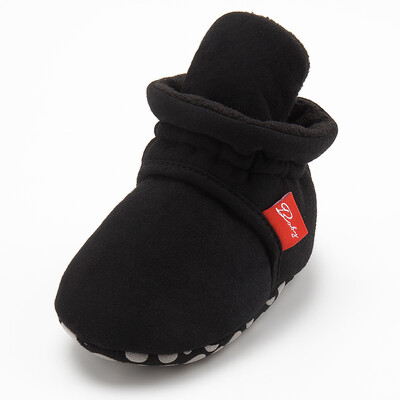 KIDSUN Baby Girls Zoknis Cipők Csecsemő Fiúk Őszi Téli Egyszínű pamuttalp Csúszásgátló Lapos Kiságy cipő Első Walkers