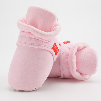 KIDSUN Baby Girls Zoknis Cipők Csecsemő Fiúk Őszi Téli Egyszínű pamuttalp Csúszásgátló Lapos Kiságy cipő Első Walkers