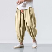 2024, pantaloni harem cu șnur, pantaloni largi de jogging pentru bărbați, japonezi, pantaloni cu picioare largi, pantaloni largi de modă masculină