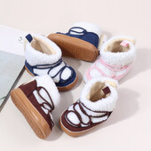 Djevojčice i dječaci, slatke zimske tople čizme za snijeg TPR potplat, neklizajuće cipele za hodanje u zatvorenom i na otvorenom, za malu djecu, prve hodalice BHX4164