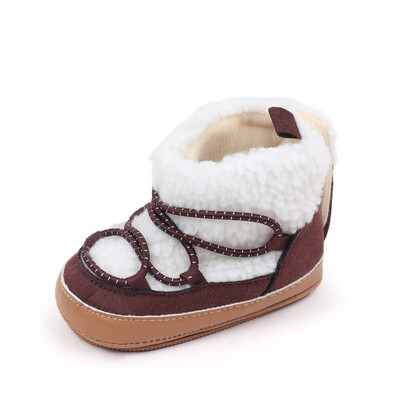 Djevojčice i dječaci, slatke zimske tople čizme za snijeg TPR potplat, neklizajuće cipele za hodanje u zatvorenom i na otvorenom, za malu djecu, prve hodalice BHX4164