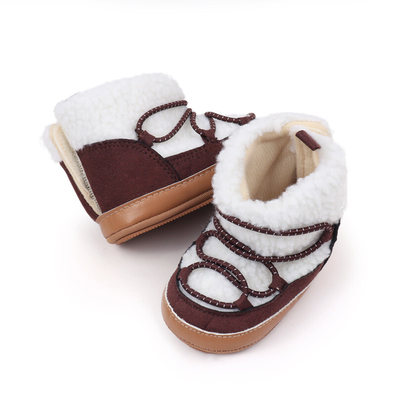 Djevojčice i dječaci, slatke zimske tople čizme za snijeg TPR potplat, neklizajuće cipele za hodanje u zatvorenom i na otvorenom, za malu djecu, prve hodalice BHX4164