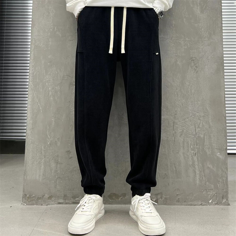 Pantaloni de sport harem din catifea pentru bărbați de toamnă Pantaloni de jogging largi de gimnastică Pantaloni casual Y2K Streetwear Pantalon hombre de modă coreeană