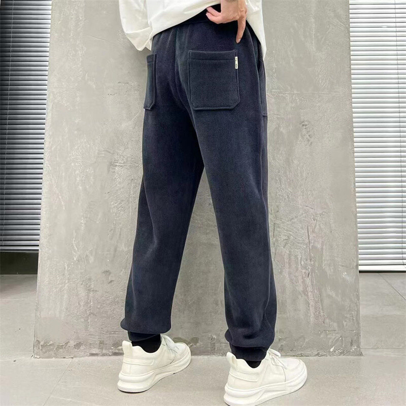 Pantaloni de sport harem din catifea pentru bărbați de toamnă Pantaloni de jogging largi de gimnastică Pantaloni casual Y2K Streetwear Pantalon hombre de modă coreeană