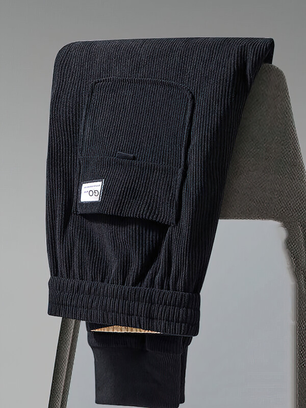 Samt muške ležerne hlače za trčanje, sport na otvorenom, hodanje, široke nogavice, smeđe trenirke, široke radne hlače do gležnja, muške