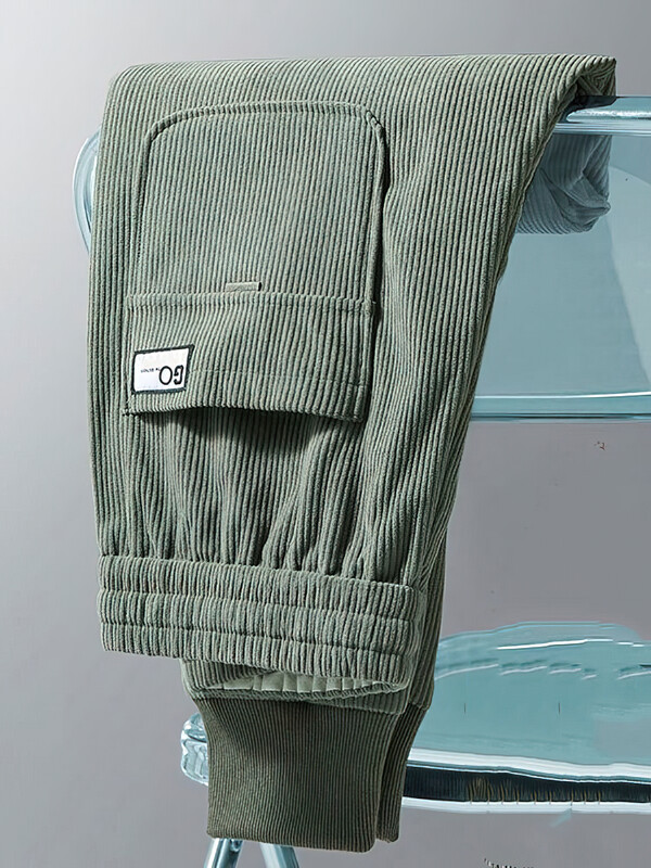 Samt muške ležerne hlače za trčanje, sport na otvorenom, hodanje, široke nogavice, smeđe trenirke, široke radne hlače do gležnja, muške