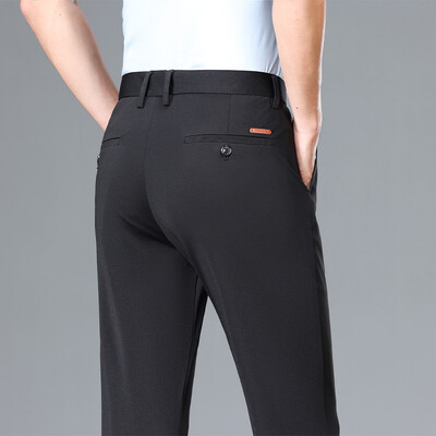 Ljetne nove tanke muške poslovne uske modne ležerne hlače Klasične udobne ravne rastezljive široke radne hlače