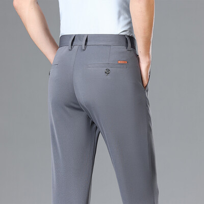 Ljetne nove tanke muške poslovne uske modne ležerne hlače Klasične udobne ravne rastezljive široke radne hlače