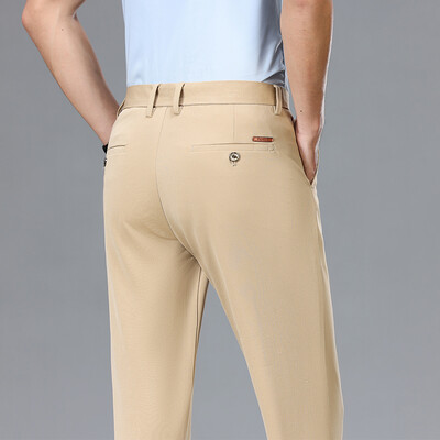 Ljetne nove tanke muške poslovne uske modne ležerne hlače Klasične udobne ravne rastezljive široke radne hlače