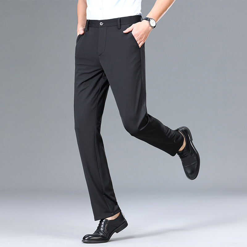 Ljetne nove tanke muške poslovne uske modne ležerne hlače Klasične udobne ravne rastezljive široke radne hlače