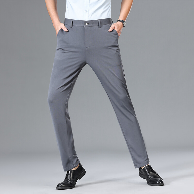 Ljetne nove tanke muške poslovne uske modne ležerne hlače Klasične udobne ravne rastezljive široke radne hlače