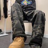 Kamuflāžas vīriešu kravas bikses vīrietis lēti apģērbi un bezmaksas piegāde bikses vīriešu vīriešu darba apģērbi augstas kvalitātes zīmola Baggy 2024