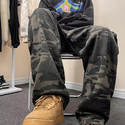 Kamuflāžas vīriešu kravas bikses vīrietis lēti apģērbi un bezmaksas piegāde bikses vīriešu vīriešu darba apģērbi augstas kvalitātes zīmola Baggy 2024