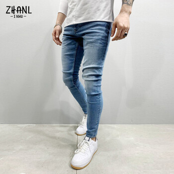 Ανδρικό Streetwear Casual Skinny Stretch τζιν Ανδρικό τζιν με ελαστική μέση Παντελόνι με λεπτή εφαρμογή Ανδρικά ρούχα Street 2022 Vintage Ανδρικά ρούχα