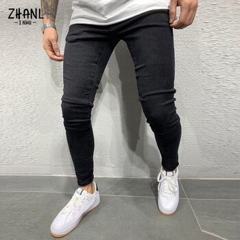 Streetwear Man Casual Skinny Stretch Jeans Mens Denim Elastic Waist Slim fit Pants Мъжка мода Street 2022 Vintage Мъжки дрехи