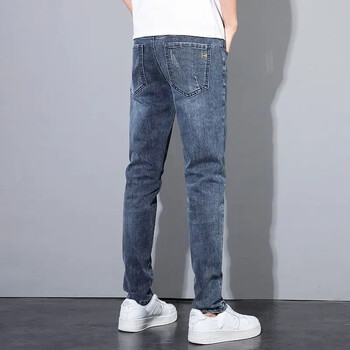 Нови 2023 Korean Street Harajuku Stretch Denim Jeans S Clothing Луксозни италиански бродерии BlueLuxury Clothing for Men Cool Pants